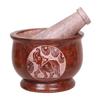 Divit Shilp Mortar and Pestle, Natural Stone Grinder for Spices, Pastes, Herbs, Seasoning Etc. (Brown Elephant)