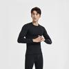 Li Ning Badminton Series Solid Color Logo Sports Long Sleeve Fitness Shirt Men Tops Black AUDR101-3