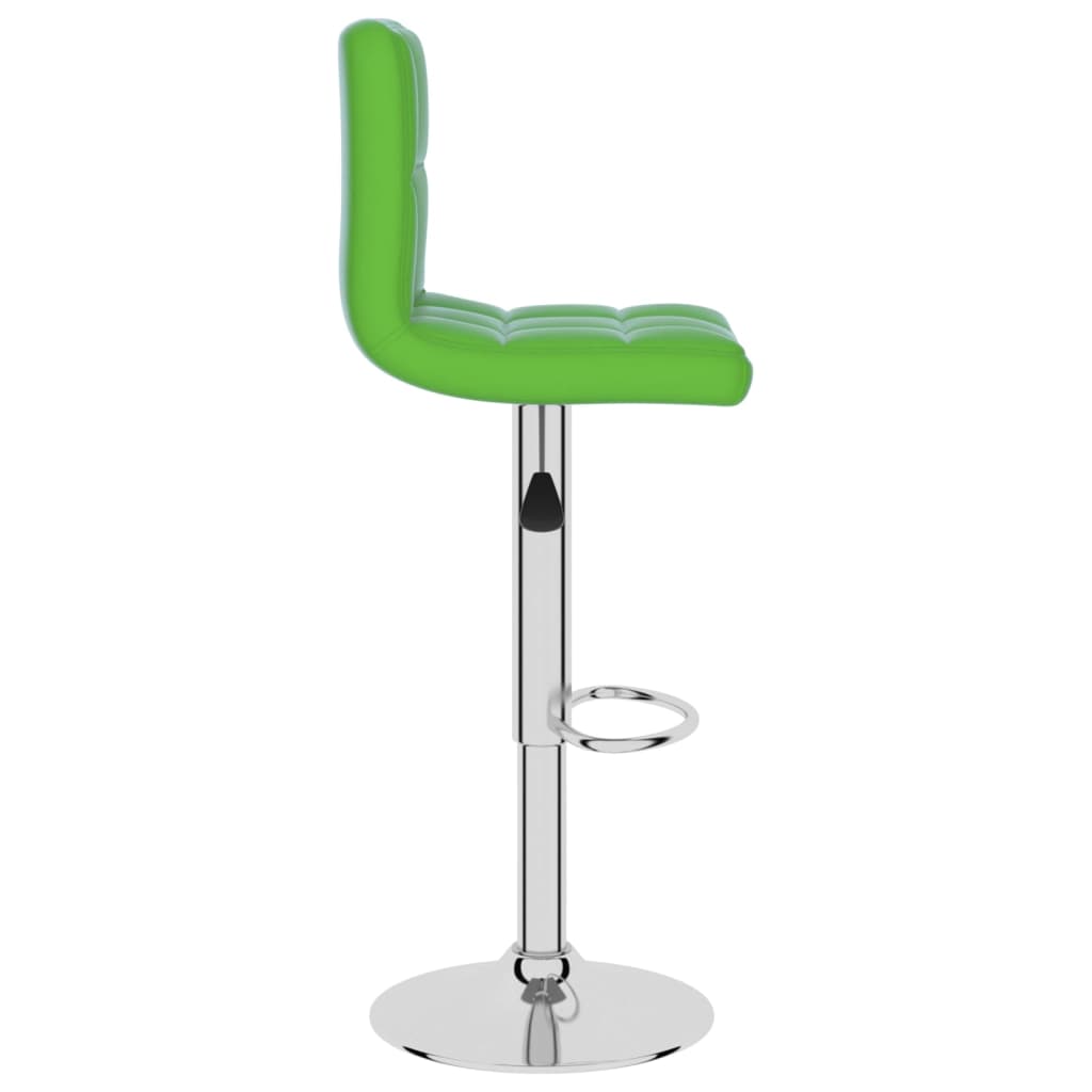 Bar Stool Green Faux Leather