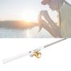 Mini Portable Telescopic Pocket Pen Shape Fishing Rod Pole & Fishing Reel(silver)