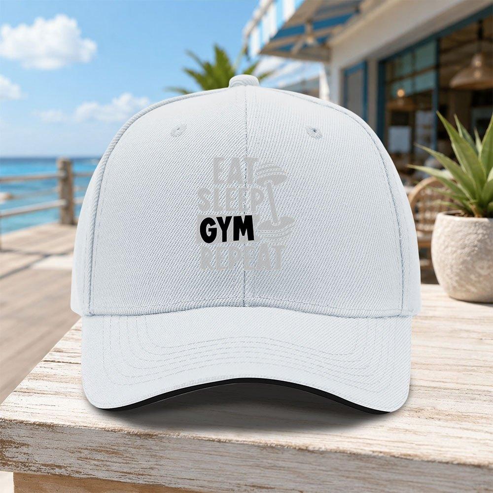 Unisex Dumbbell Sandwich Baseball Cap  Street Fashion Outdoor Sports Duckbill Hat for Fitness  Trendy Gifts