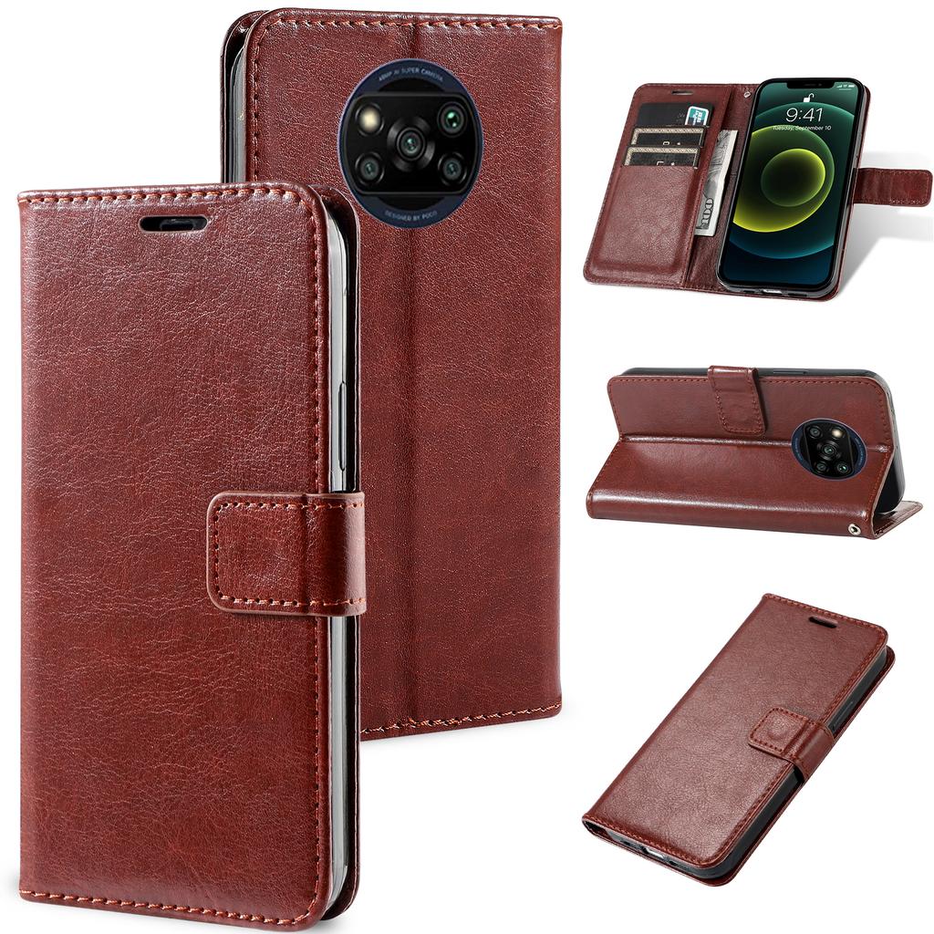 Wallet Flip Leather Phone Case For Xiaomi Poco X3 Pro,For Xiaomi Poco X3 NFC Case Leather Magnetic Flip Cover Bag