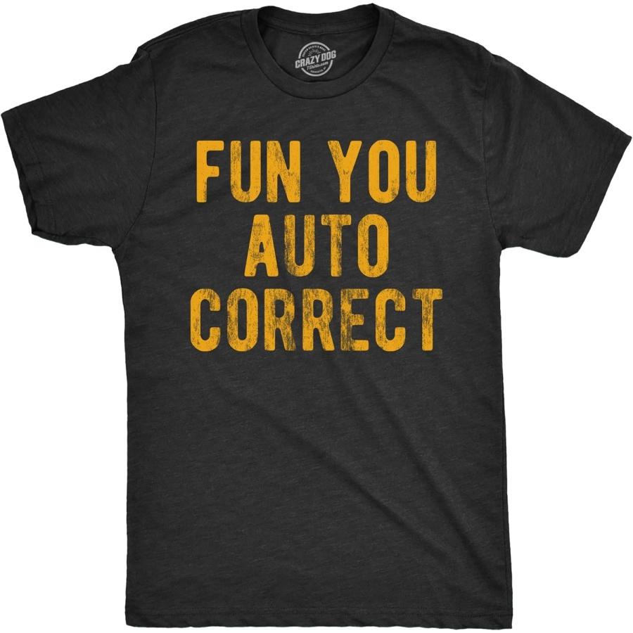 

Mens Fun You Auto Correct T Shirt Funny Text Message Typing Joke Tee for Guys XXXXXL чорний