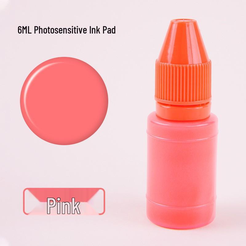 10ML Multi-Color Photosensitive Ink Pad with Colored Cap - Highly Rated Stamp Ink Consumable
