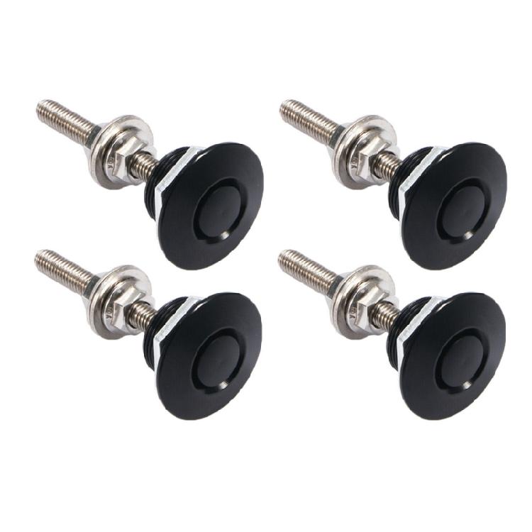 Быстросъемный гоночный автомобиль Передний-бампер Капот-Штифт Замок-защелка капота Двигатель Защелка-замок 4x чёрный