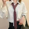 Adjustable Red Stripe Design Tie Belt Unisex Waist Accessory Necktie Style Belt Fashion Accessory