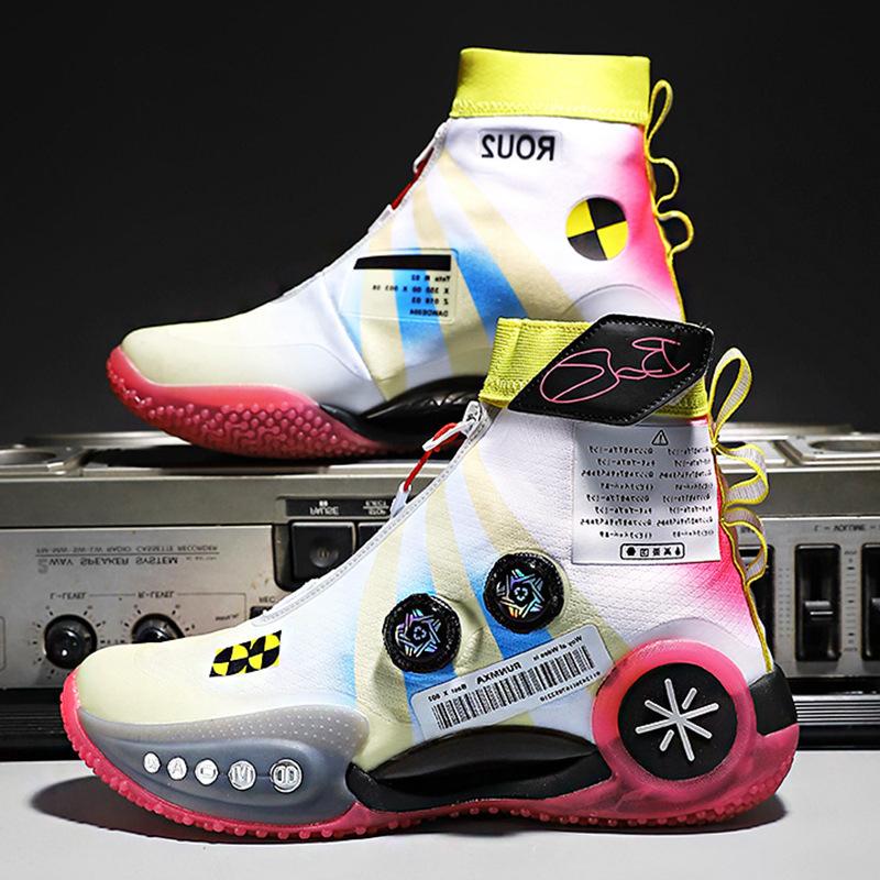 

Высококачественные кроссовки Wade 9 с вращающейся пряжкой и карбоновой пластиной, актуальные боевые, мужские, для средней школы, спортивные, со звуком трения, баскетбольные кроссовки 45