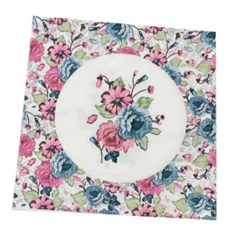 Disposable Party Napkin Double Layer 20 Pieces/Pack Colorful Flower Pattern