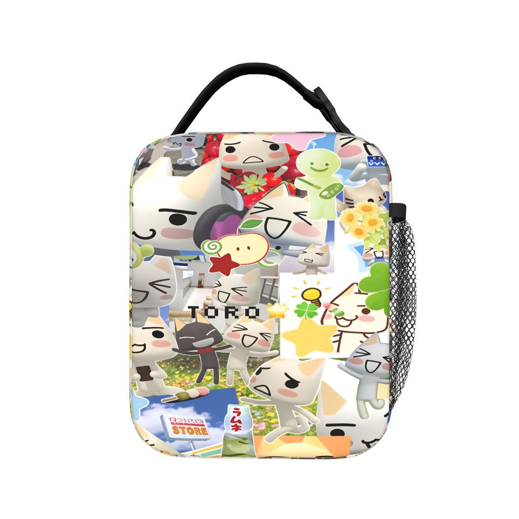 Toro Inoue Cat Lunch Bag For Child Graphic Design Lunch Box Vintage Office Cooler Bag Portable Insulated Oxford Tote Food Bags