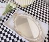 Retro Tray Plastic Mirror Decoration Wedding Party Dessert Cupcake Stand Tray Europe Jewelry Storage Tray Photography Props