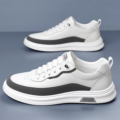 Mode Nieuwe Heren Instappers Heren Merk Sneakers Lichtgewicht Heren Casual Ademend Antislip Heren Skate Schoenen Leer Buiten Wandelschoenen