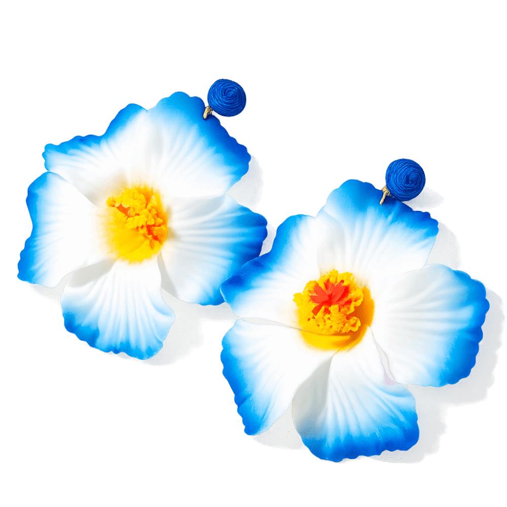 Sweet Fabric Flower Earrings Colorful Beach Drop Earrings Beautiful Floral Pendant Earrings  Women