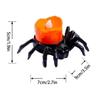 Bougies LED sans flamme - AIMOONSA - Design araignée - 10 pièces - Noir et orange - Piles LR1130