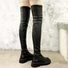 Design Skidproof Sole Cosy Chunky Heels Fashion Stylish Leisure Cool Winter Over The Knee High Boots Shoes Women