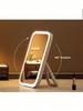 Xiaomi LED Makeup Mirror, 3-Color Light, 360° Rotatable, Touch Control, USB Powered, Tabletop Vanity Mirror for Bedroom Bathroom Travel