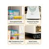 Foldable Narrow Plastic Storage Cabinet with Transparent Door and Detachable Wheels for Storage Box