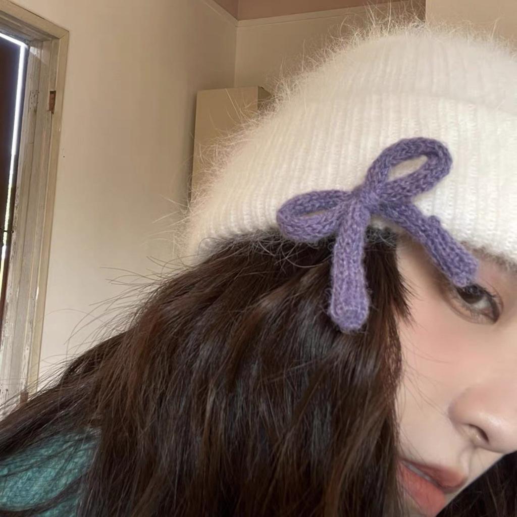 2Pcs Ribbon Bow Hair Clip Hair Barrette Hair Bow Headpieces Winter Bow French Barrette Headwear Hair Accessories