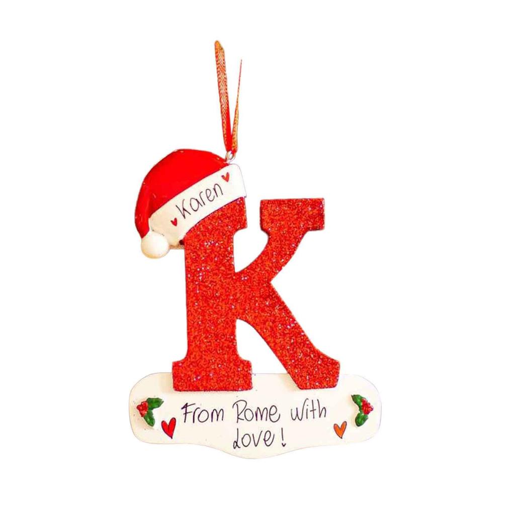 Acrylic A-Z Christmas Letter Pendant Christmas Decorations for Home Cristmas Tree Ornaments Navidad Gifts New Year