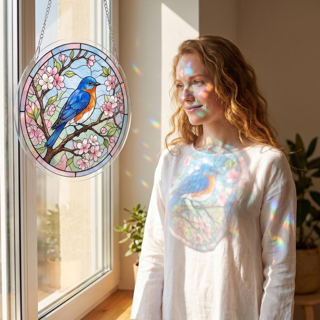 Acrylic Flat Puzzle Sun Catcher Decorative Hanging Ornament Window Art Piece for Home and Office Display