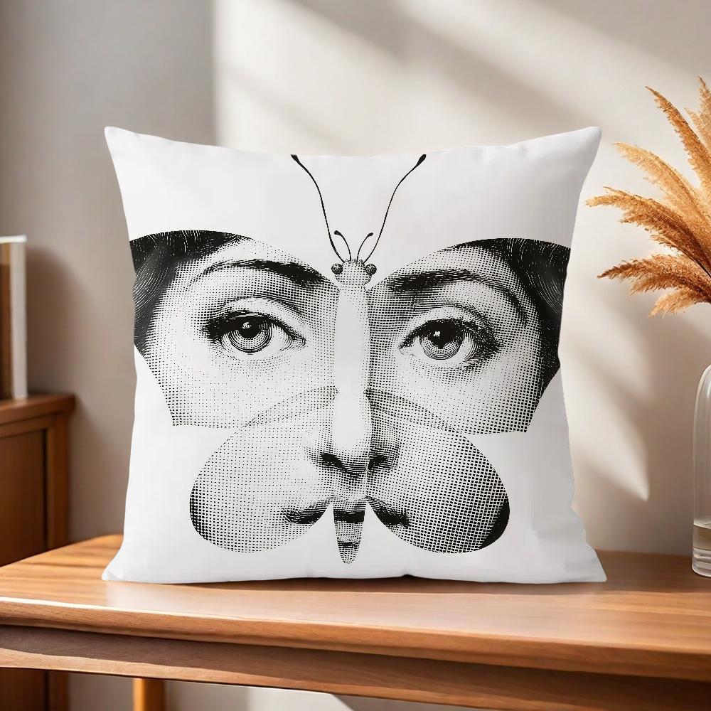 Soft Pillow Girl Case for Sofa Living Room Art Face Home Office Decor Protective Covers P-Piero F-Fornasettis Modern