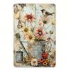 Vintage Metal Poster 8x12 Inch, Rustic Iron Wall Art for Home Cafe Garden