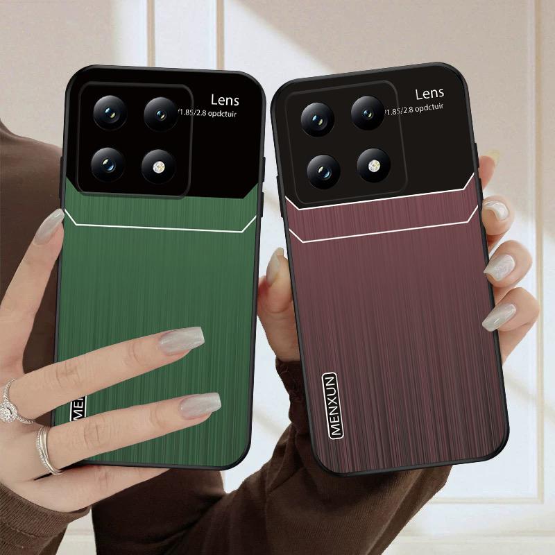 Brauner vertikaler Streifen Für Xiaomi Poco X7 M7 Pro 5G M5 X4Pro 4 M6 4G C65 C75 F6 F5 X6 5 7 X5 F7 Ultra M5S M4Pro 5G weiche Handyhülle