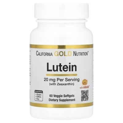 Lutein & Zeaxanthin, Ringelblumenextrakt, 20 mg, 60 vegetarische Weichkapseln