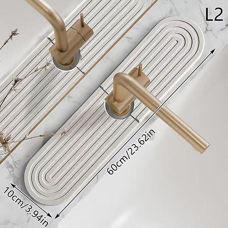 1 Pc Diatom Mud Water-absorbing Quick-drying Hard Mat Faucet Mat For Kitchen Sink Splash Guard Kitchen Bathroom Sink
