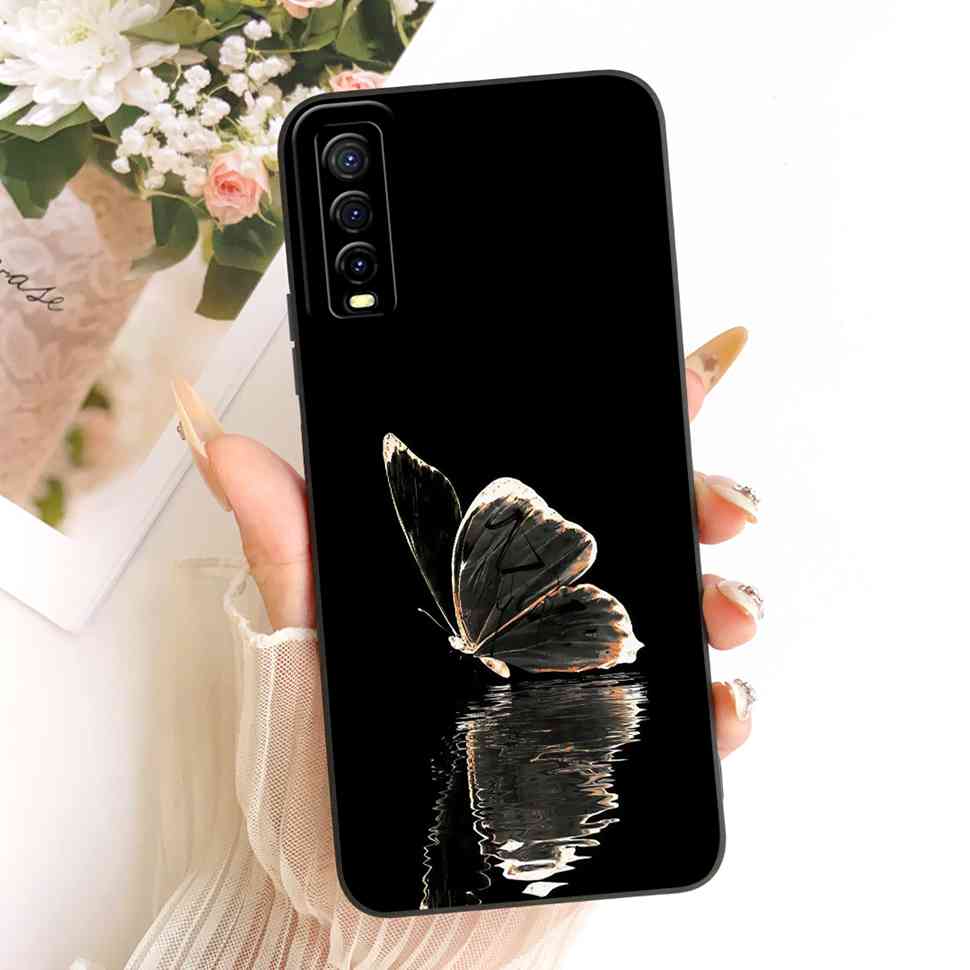 For vivo Y70s 5G Case Luxurious Flower Cartoon Silicone Back Cover For Vivo Y 70s Y51s Y51S V2002A Shockproof Phone Cases Fundas