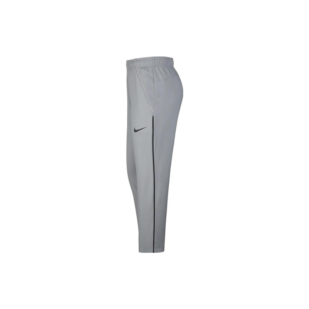 Nike Dri-FIT Solid Logo Gerades Bein Atmungsaktive Strick-Sporthose Herren Unterteile Grau DM6627-073
