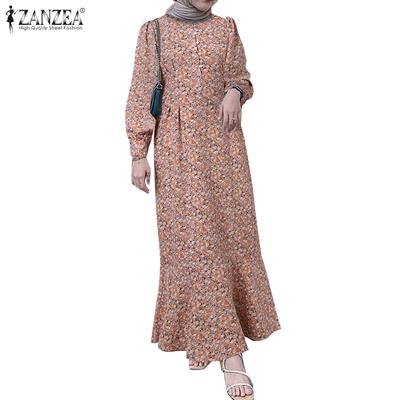 Buy ZANZEA 2020 New Muslim Dress for Womne Hijab Abayas Floral Print Dubai  Long Sleeve Malaysia Islamic Clothing Kaftan Turkey Dresses at affordable  prices  free shipping, real reviews with photos  Joom