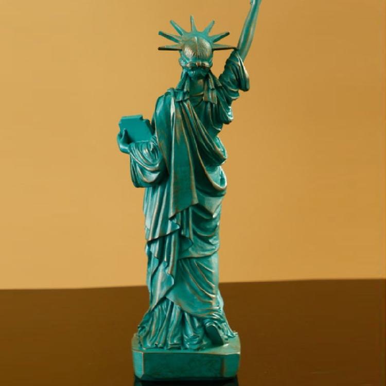 Ornament Unic Statuia Libertății de 12 inch cu Nuanță de Cupru pentru Cadouri și Petreceri