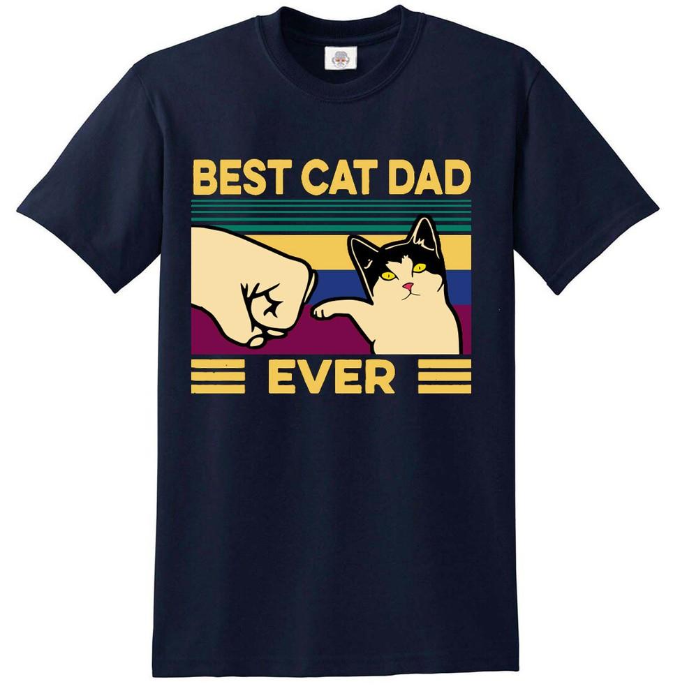 Best Cat Dad T Shirt Father's Day Funny Joke Kitten Birthday Gift Noot Noot Tee