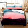 Západ slunce Ložní souprava Sada povlaku na přikrývku 3D ložní prádlo Digitální tisk Ložní prádlo Velikost Queen Módní design