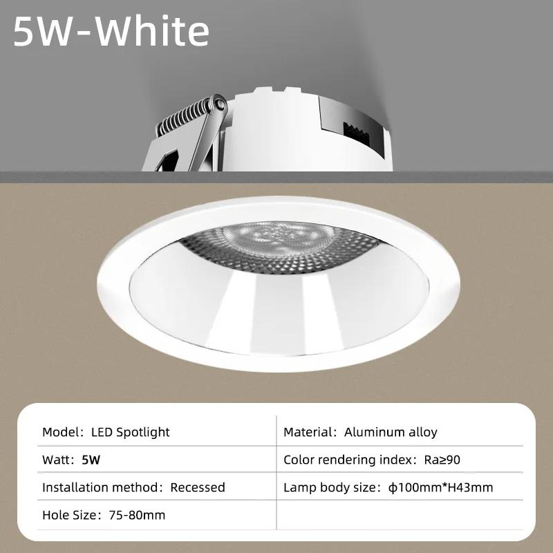 Dimmable AC90V-260V 5W9W12W18W24W30W40W LED Downlights Epistar Chip COB Recessed Ceiling Lamps Spot Lights For Home Illumination