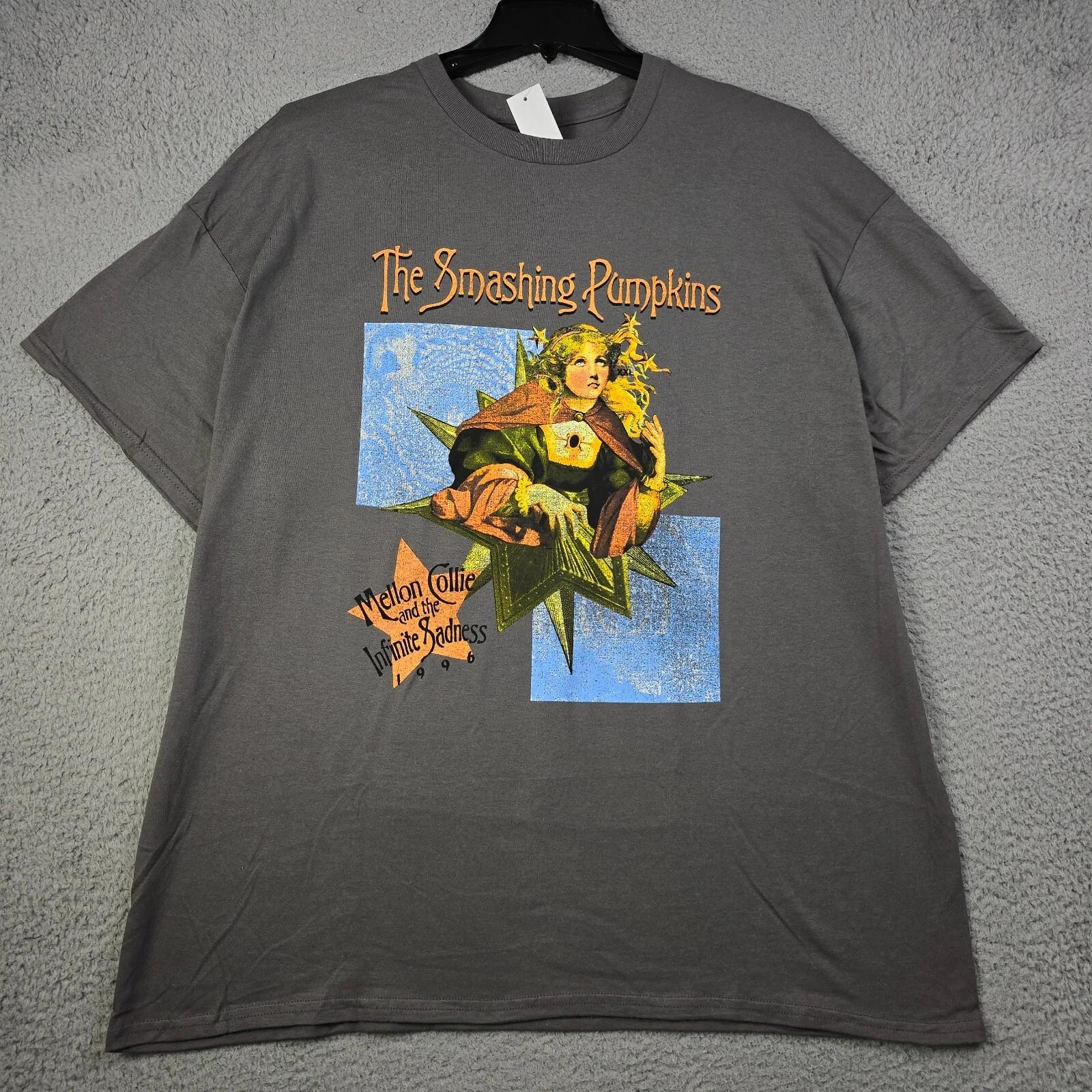 

Smashing Pumpkins SHIRT Mens 2XL XXL Gray Rock Music Grunge Tour Retro 90s NWT 2XL