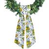 Floral Wreath Sash for Front Door Blue Flower Wreaths Satin Sash Garland Ribbon Accessories for Wreath Yard Doorway Indoor Outdoor Bow Bridal Shower