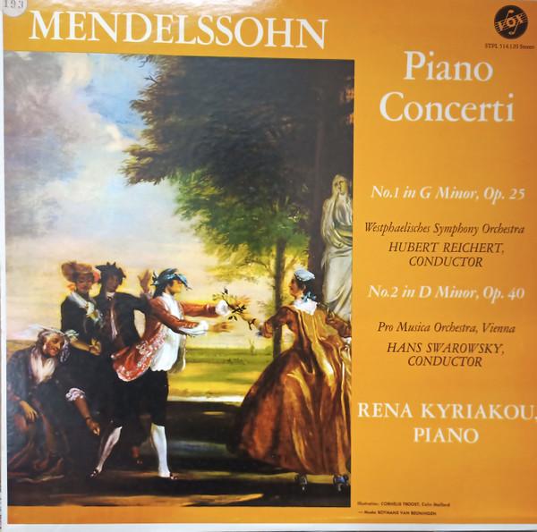 

LP Record RENA KYRIAKOU WESTFLISCHES SINFON Mendelssohn Piano Concerti No. 1 I STPL514120 VOX US Classical Used