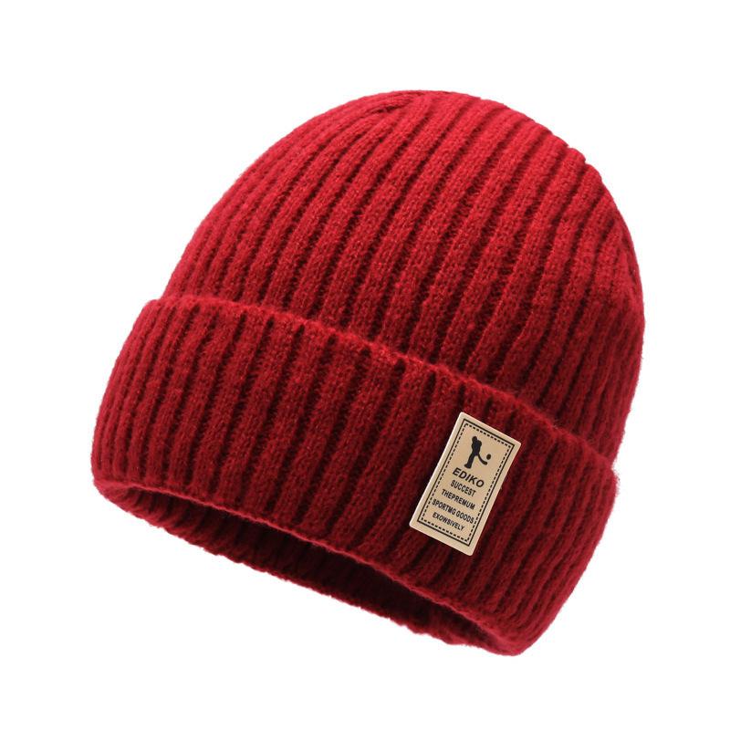 Unisex Daily Beanie Hat Plush Fur Lined Winter Hats For Men Women Keep Warm Knitted Hat Fashion Solid Ski Winter Cap