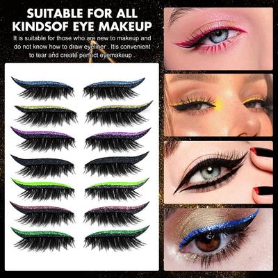 Eyeshadow Color Random Lazy Eye Shadow Eyelash Patch Eye Makeup Stickers  Party Makeup