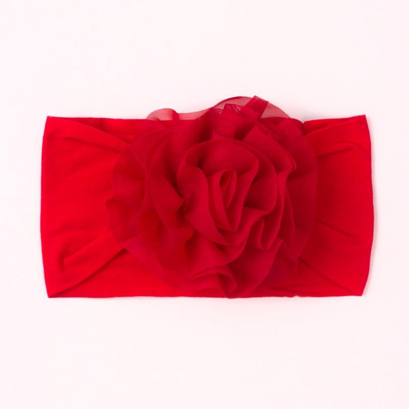 New cute and comfortable flower children's jewelry, soft solid color baby fontanelle headband, baby headband