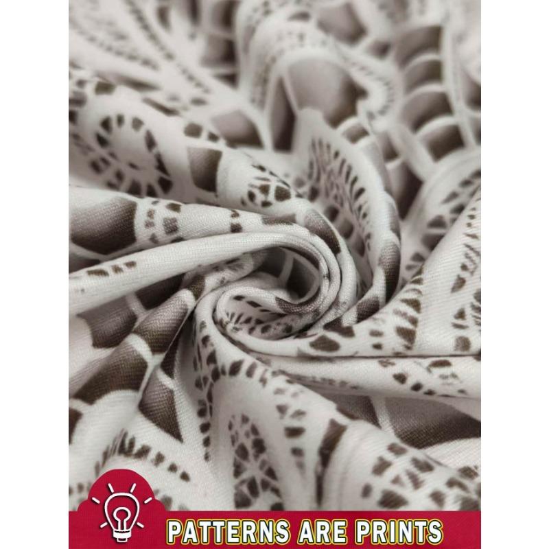 Large size imitation three-dimensional pattern round neck printing decoration simple comfortable casual women's