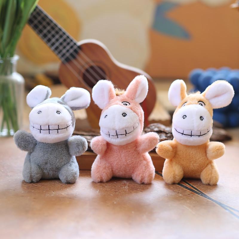 Plush Cute Donkey Keychain Stuffed Animal With Pp Cotton Fill For Gift Kids
