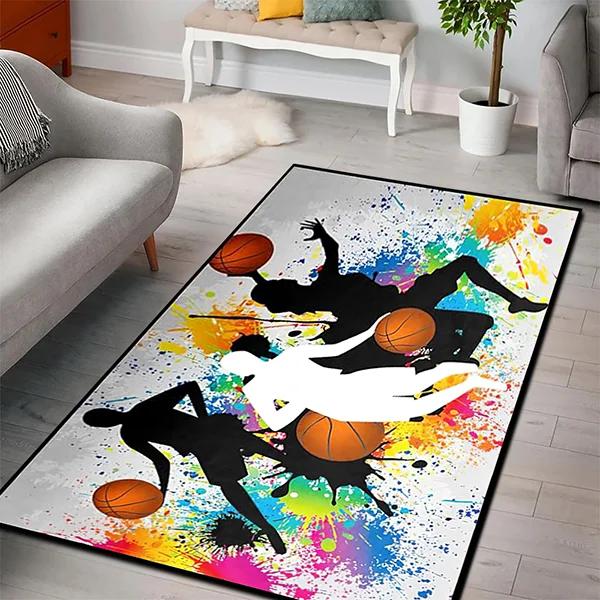 

Creative Sports Area Rug Healthy ExerciseTeen Fantastic Basketball Enthusiast Carpet for Home Decor Kid Room ,Etc. 40x60cm
