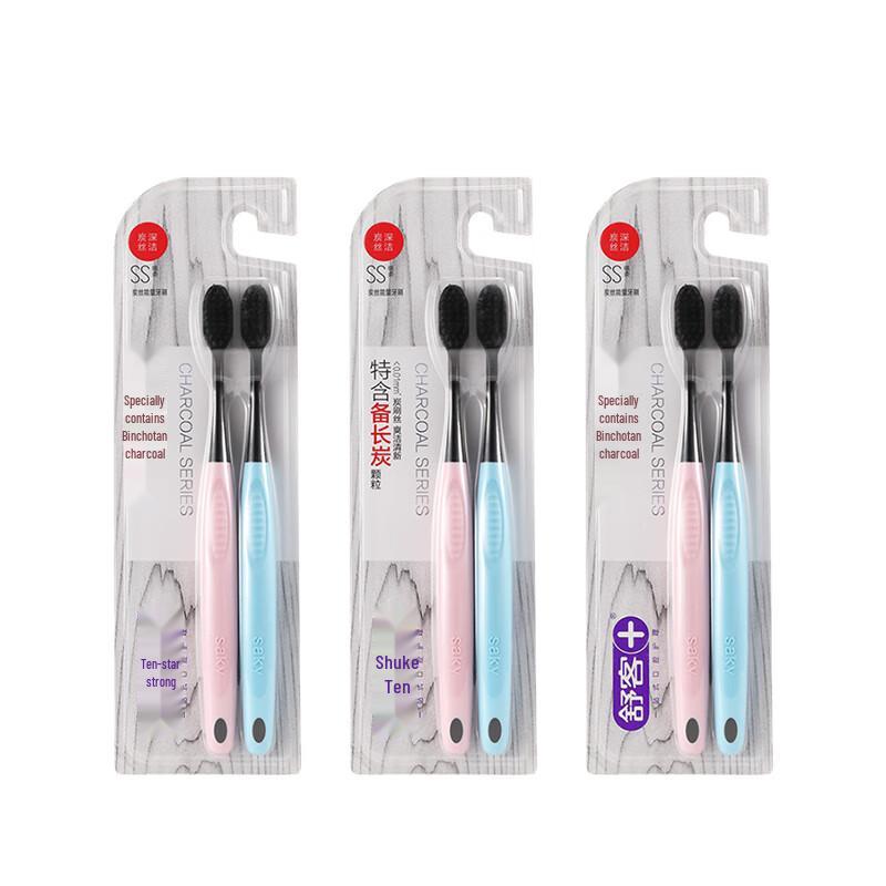 Shuke Carbon Fiber Soft Bristle Toothbrushes (6-Pack)