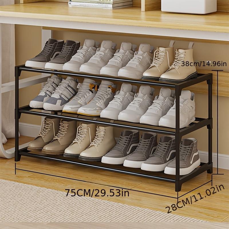 high quality1pc Multi Tier Shoe Rack Minimalist, 3 Tiers Home Storage & Organization Durable Shelf Shoe Storage Rack, Easy to Assemble Shoe Storage