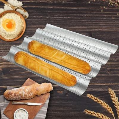 14.96x6.98x1.1 Pollici 2 Onde Teglia per Pane Francese Stampo per Pagnotta Antiaderente Stampo per Baguette Teglia per Torta Strumenti per Pasticceria