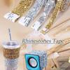 1 Roll Self Adhesive Glitter Crystal Rhinestone Sticker Ribbon DIY Sticker Rhinestones Arts Crafts Car Phone Decoration