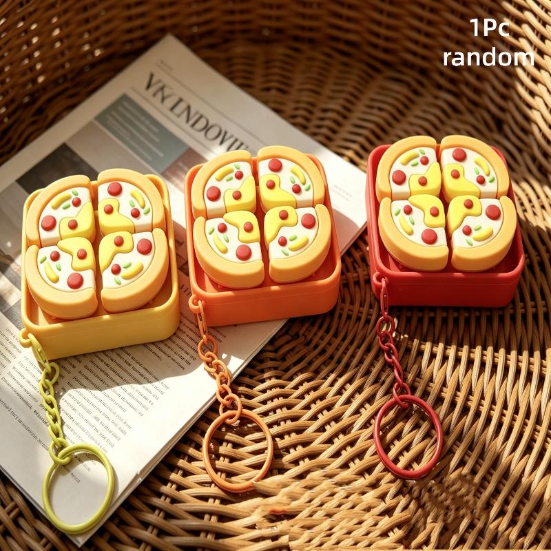 Mini Porte-clés Gourmand Décompression Jouet Anti-stress Mignon Burger Sushi Avocat Durian Pendentif Sac à Dos Décor