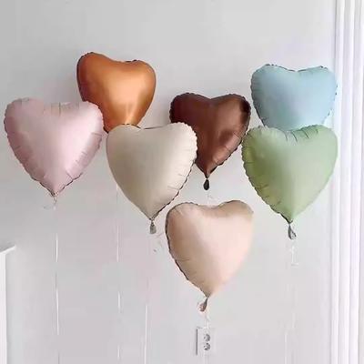 18-Inch Retro Cream Caramel Color Love Pentagram Aluminum Film Balloon, Birthday Party Wedding Decoration